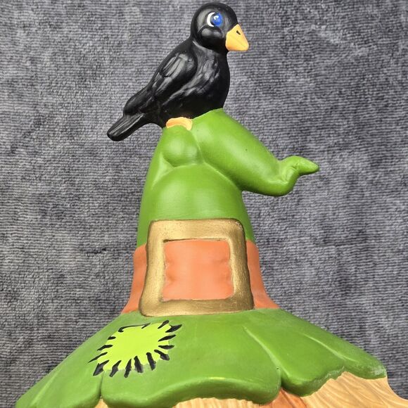 Vintage Halloween Ceramic Glenview Mold Jack-o'-Lantern Witch Hat Raven - Picture 11 of 16